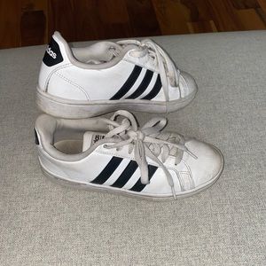 Adidas black and white sneakers